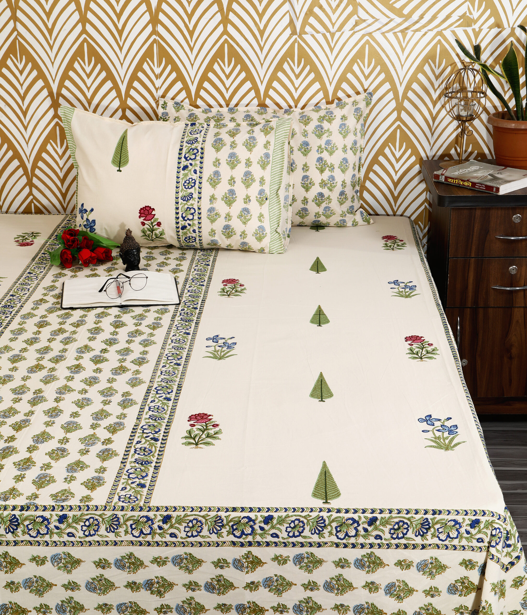 King size hand block bedsheet wholesale bulk India Jaipur Highmour