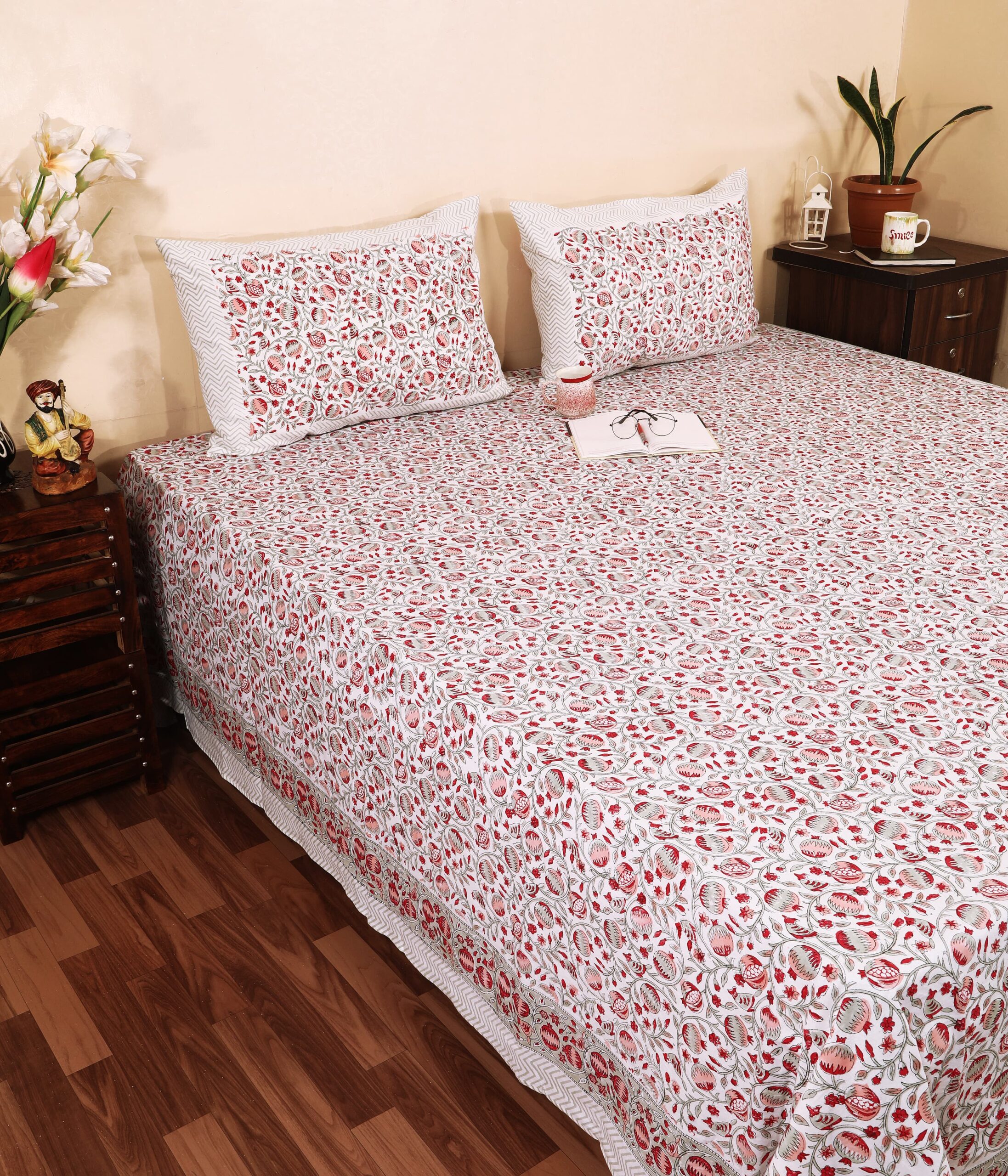 Highmour Jaipur hand block cotton bedsheet wholesale India