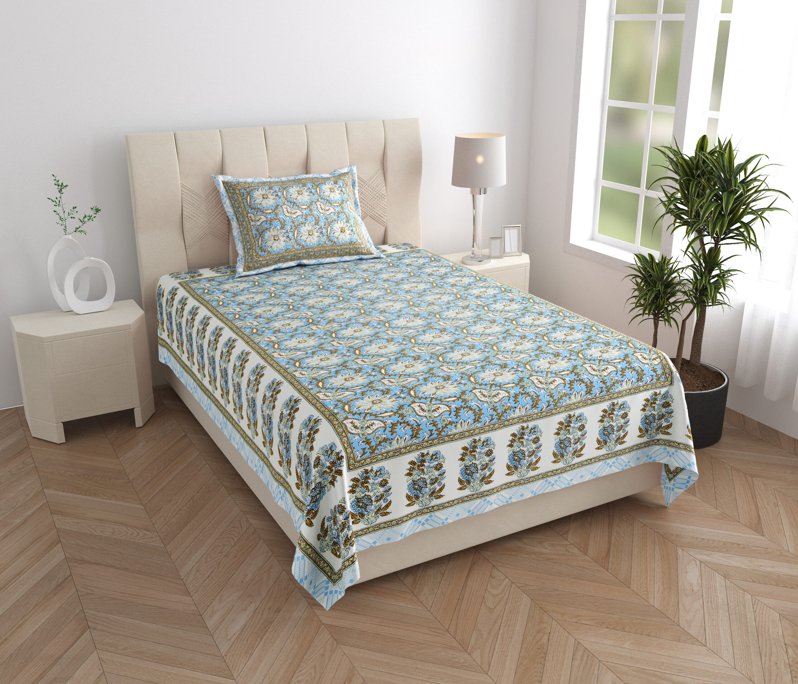 Sanganeri single bedsheet wholesale sample Jaipur