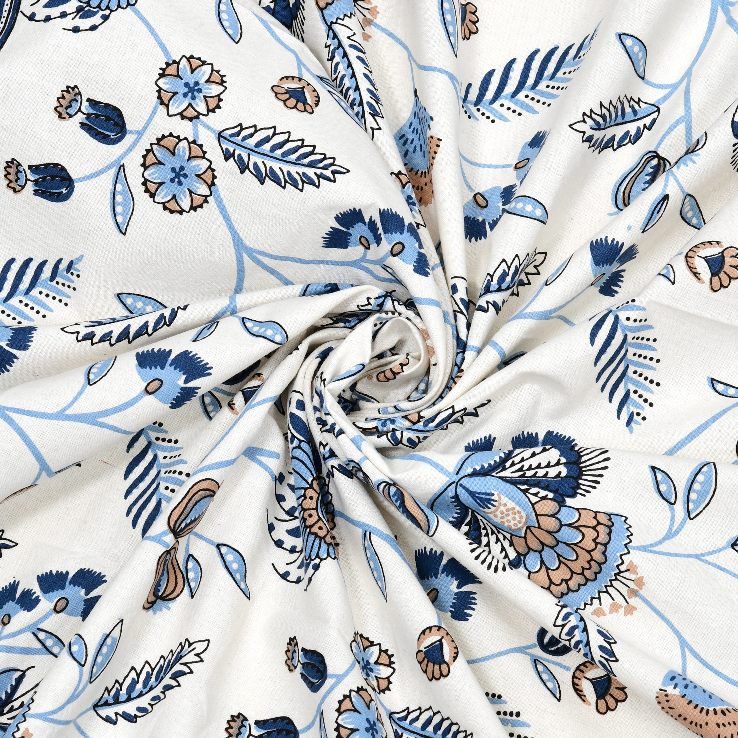 Cotton bedsheet wholesale sample Sanganeri print Rajasthan