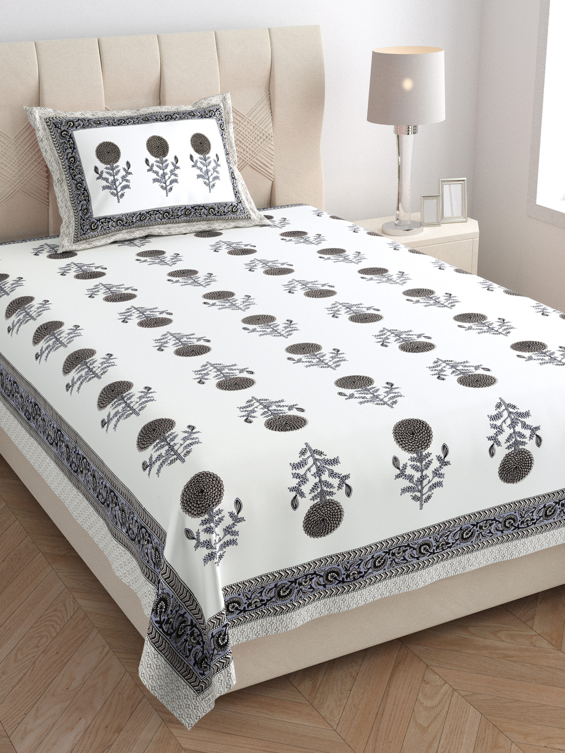 Sanganeri printed single bedsheet wholesale Jaipur India Highmour