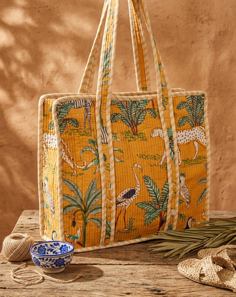 Highmour wholesale cotton tote bags dohar Jaipur India
