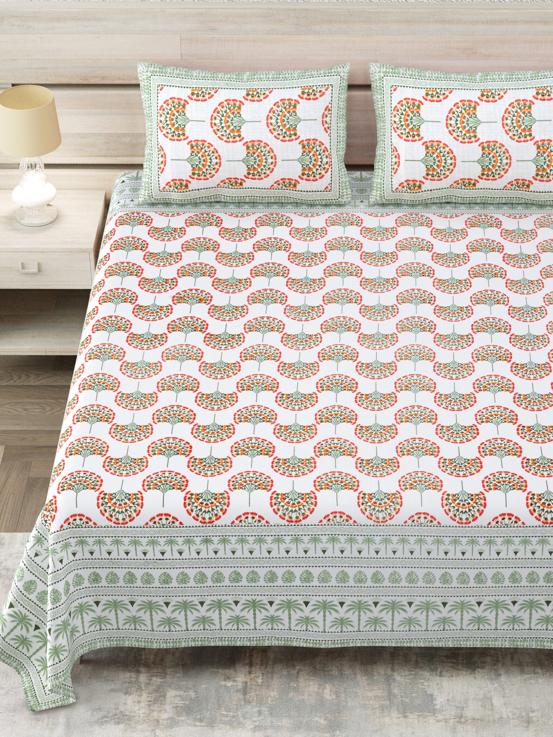 Sanganeri print king bedsheet wholesale manufacturer India