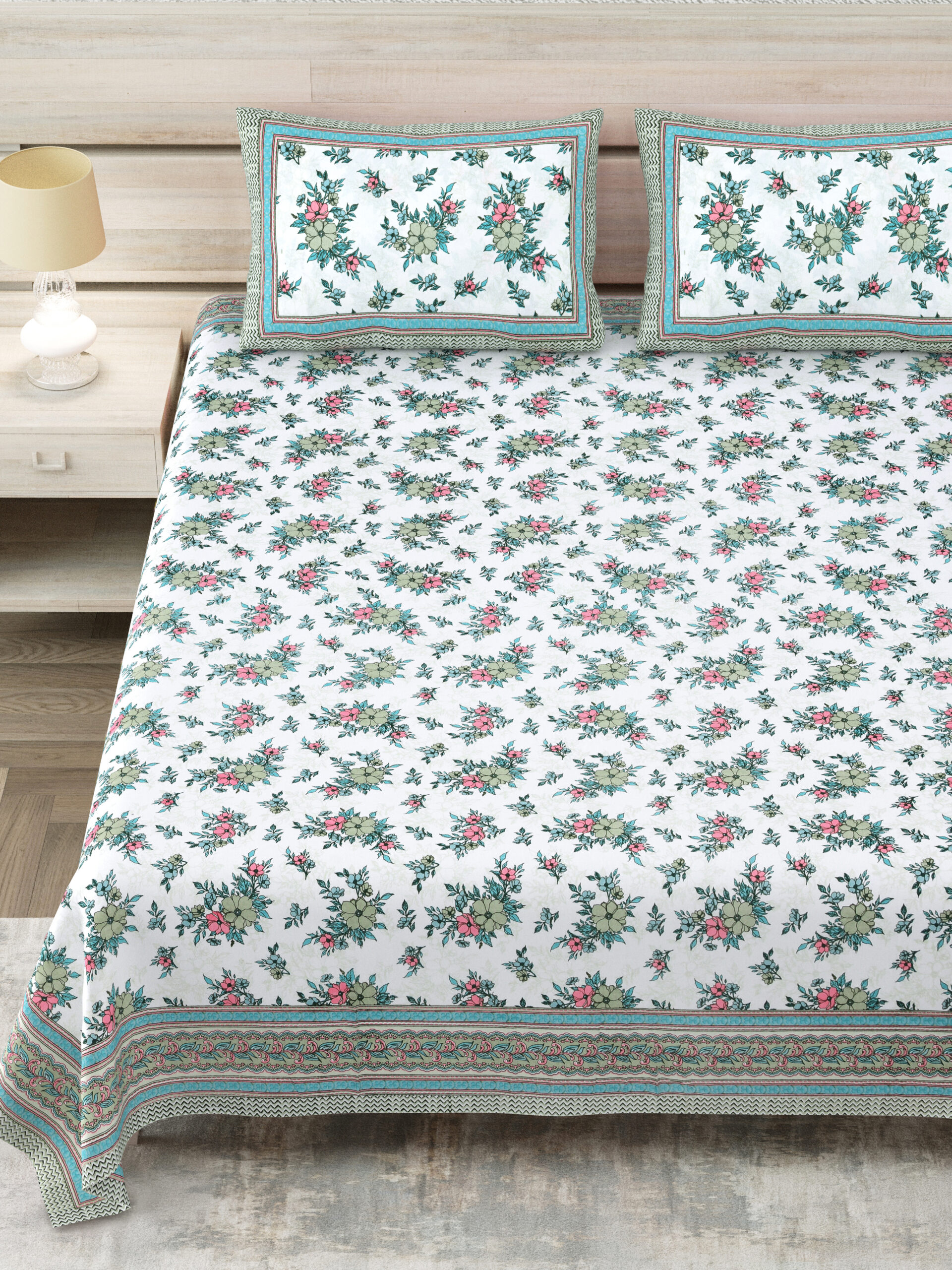 Sanganeri cotton bedsheet wholesale king size India