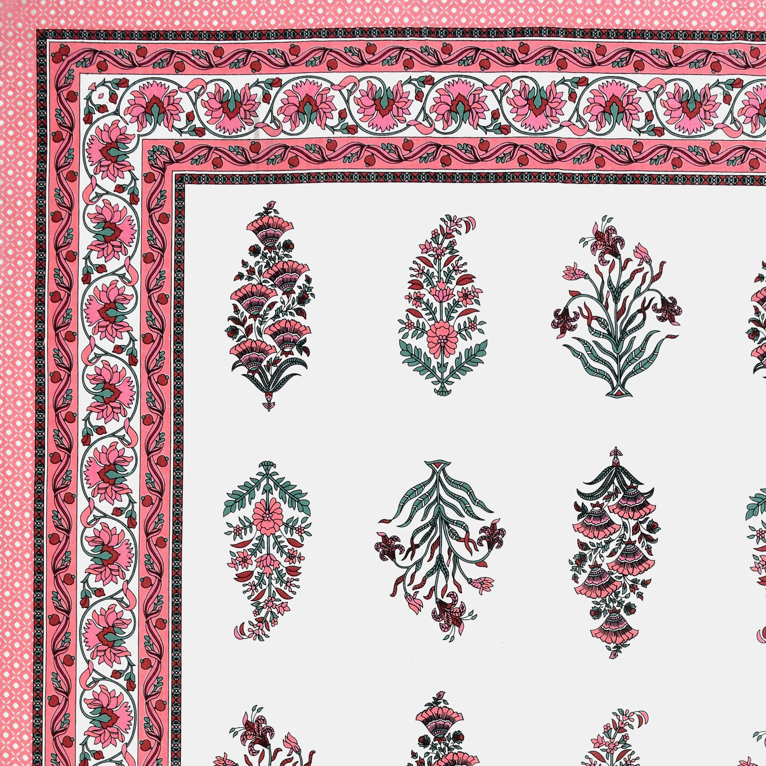 Sanganeri printed king size bedsheet wholesale sample India